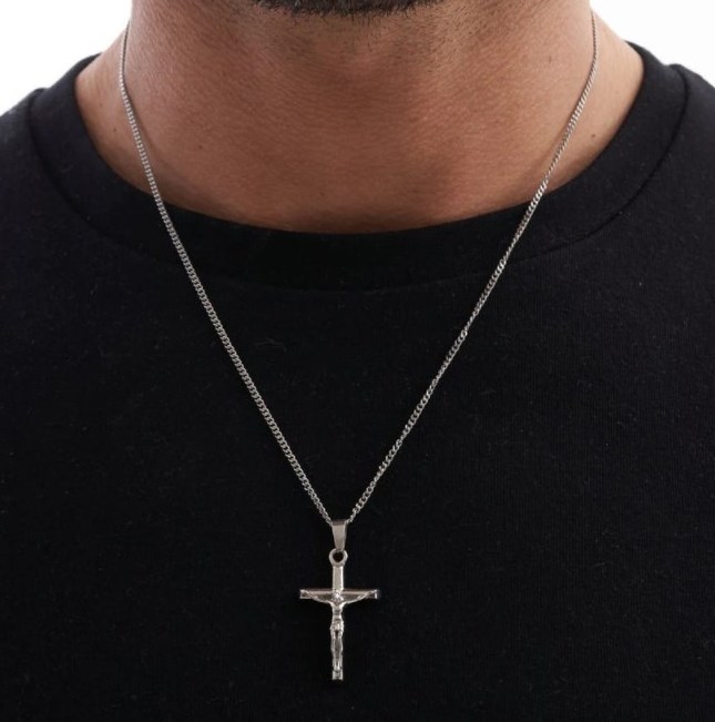 High Quality Stainless Steel Jesus Pendant Men 18k Gold Plated Crucifix Necklace