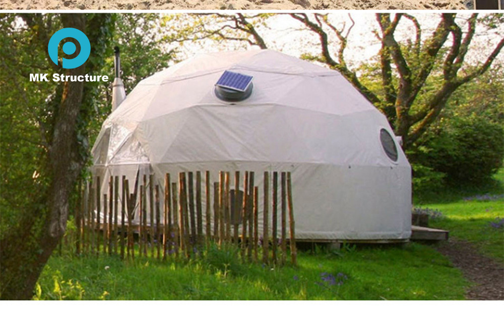 Geodesic Dome Tent Glamping Hotel Camping White Waterproof PVC Igloo House Outdoor Party Event Luxury Dome Home Kits