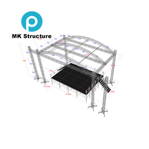 Concert Canopy Heavy Duty Roof Stage Platform System Stage Truss Types/Outdoor Stage Truss For Event Equipment