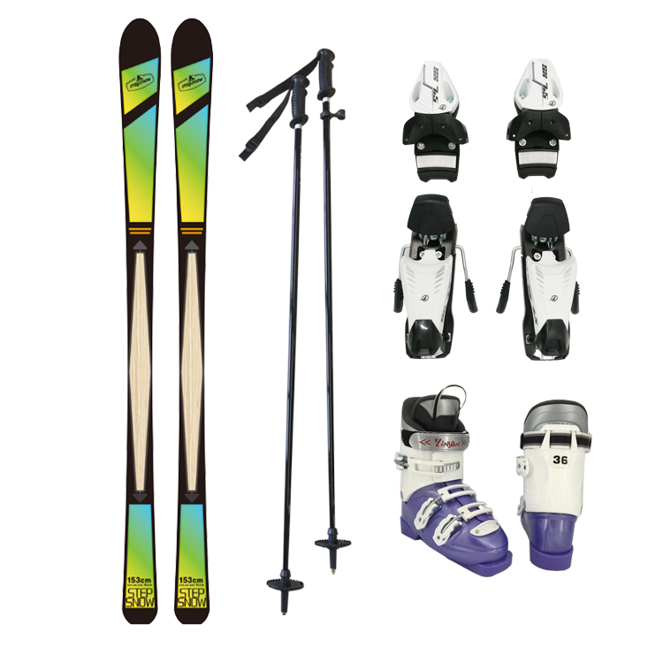 winter sport ski boot set binding shoes pole brand with  cheap price