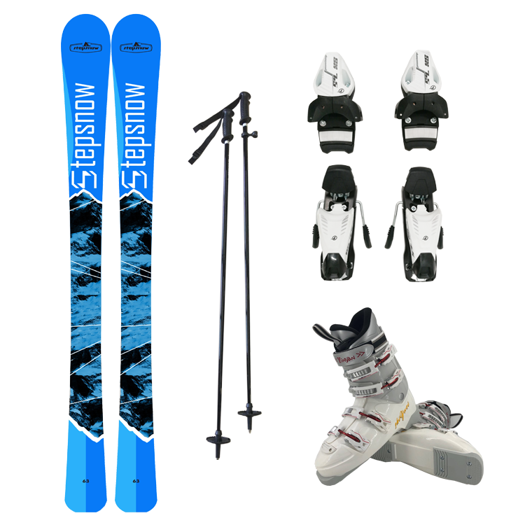 winter sport ski boot set binding shoes pole brand with  cheap price