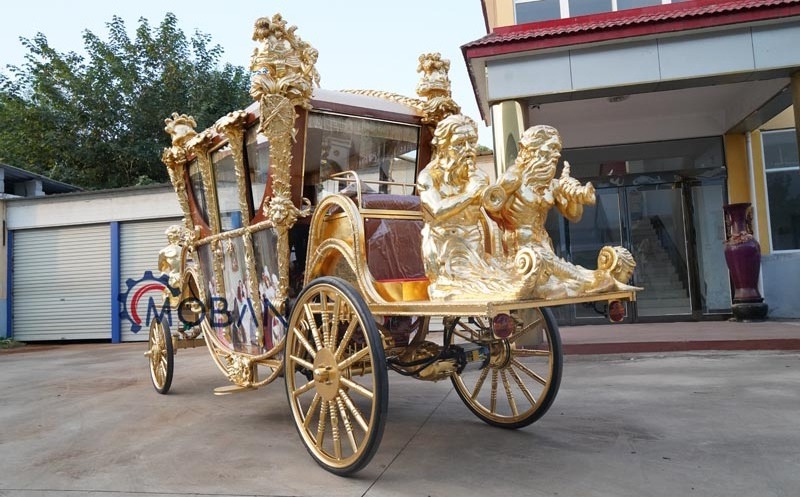 Hot sale wedding horse cart wheel heavy duty luxury royla horse carriage trailer cheap cinderella horse cart for sale