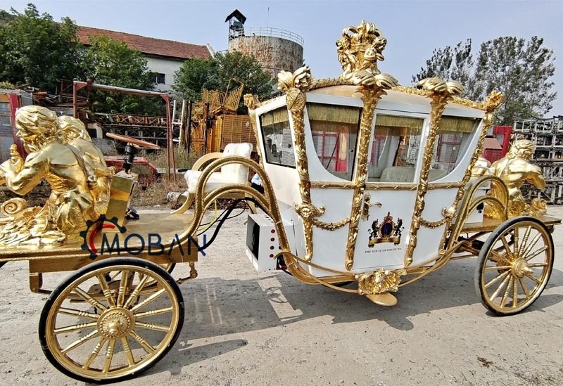 Factory Direct Electric Royal Carriage Cinderella Carriage horse drawn royal carriage for sale