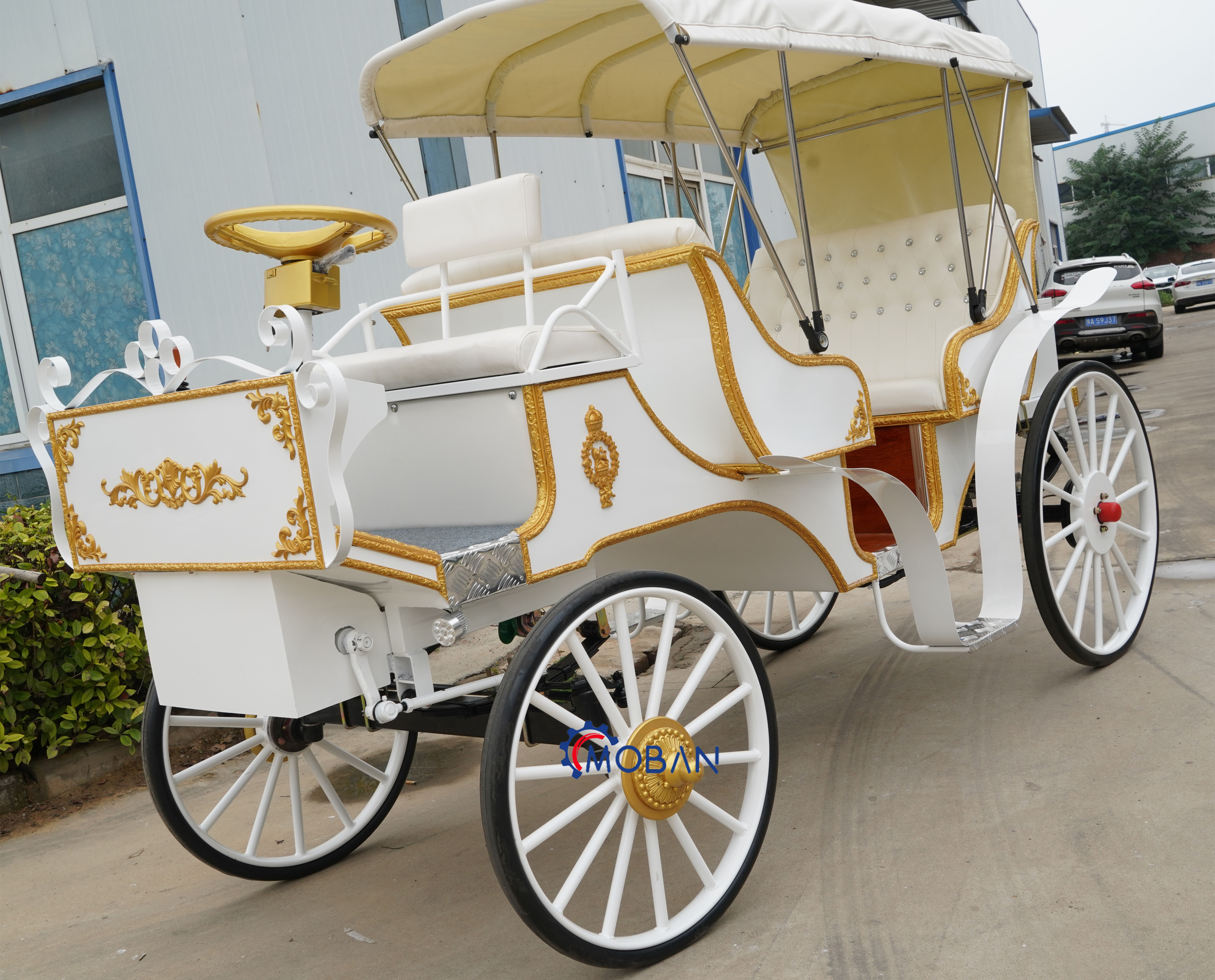 European Historical Electric Horseless Carriage/outdoor Horse Carriage For Festival