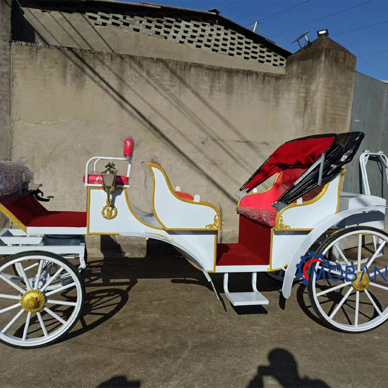 High Performance Sightseeing Horse Drawn Cart Luxury Electric Royal Horse Carriage Marathon Carriage for Sale