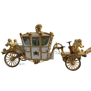 Factory Direct Electric Royal Carriage Cinderella Carriage horse drawn royal carriage for sale