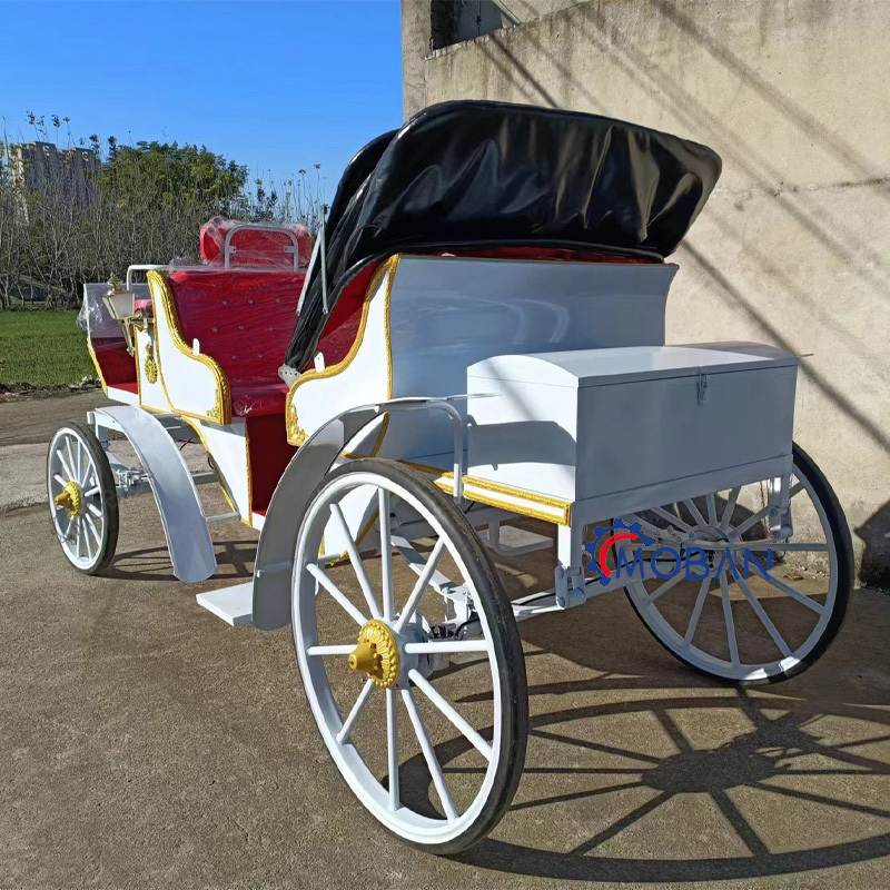 High Performance Sightseeing Horse Drawn Cart Luxury Electric Royal Horse Carriage Marathon Carriage for Sale