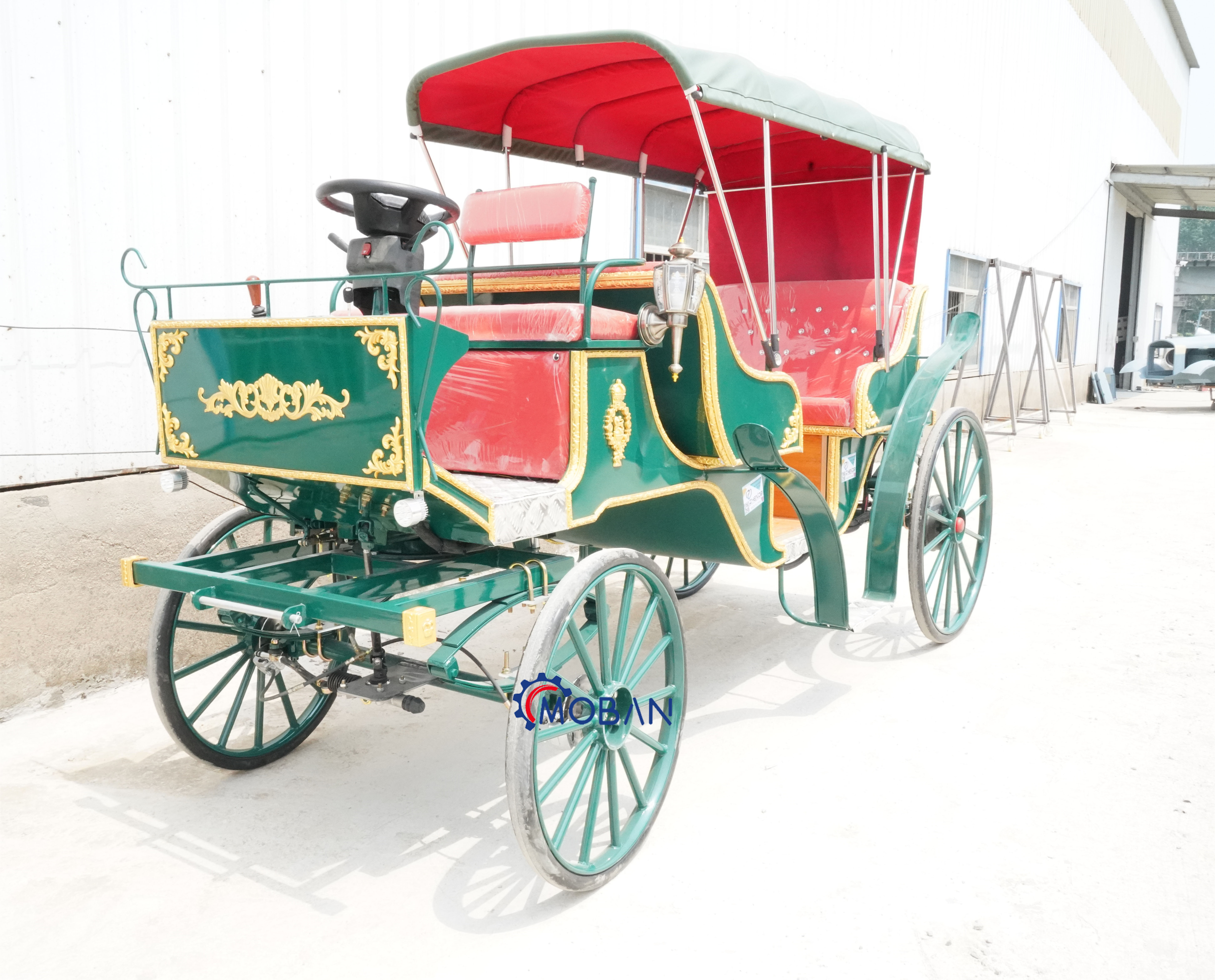 European Historical Electric Horseless Carriage/outdoor Horse Carriage For Festival