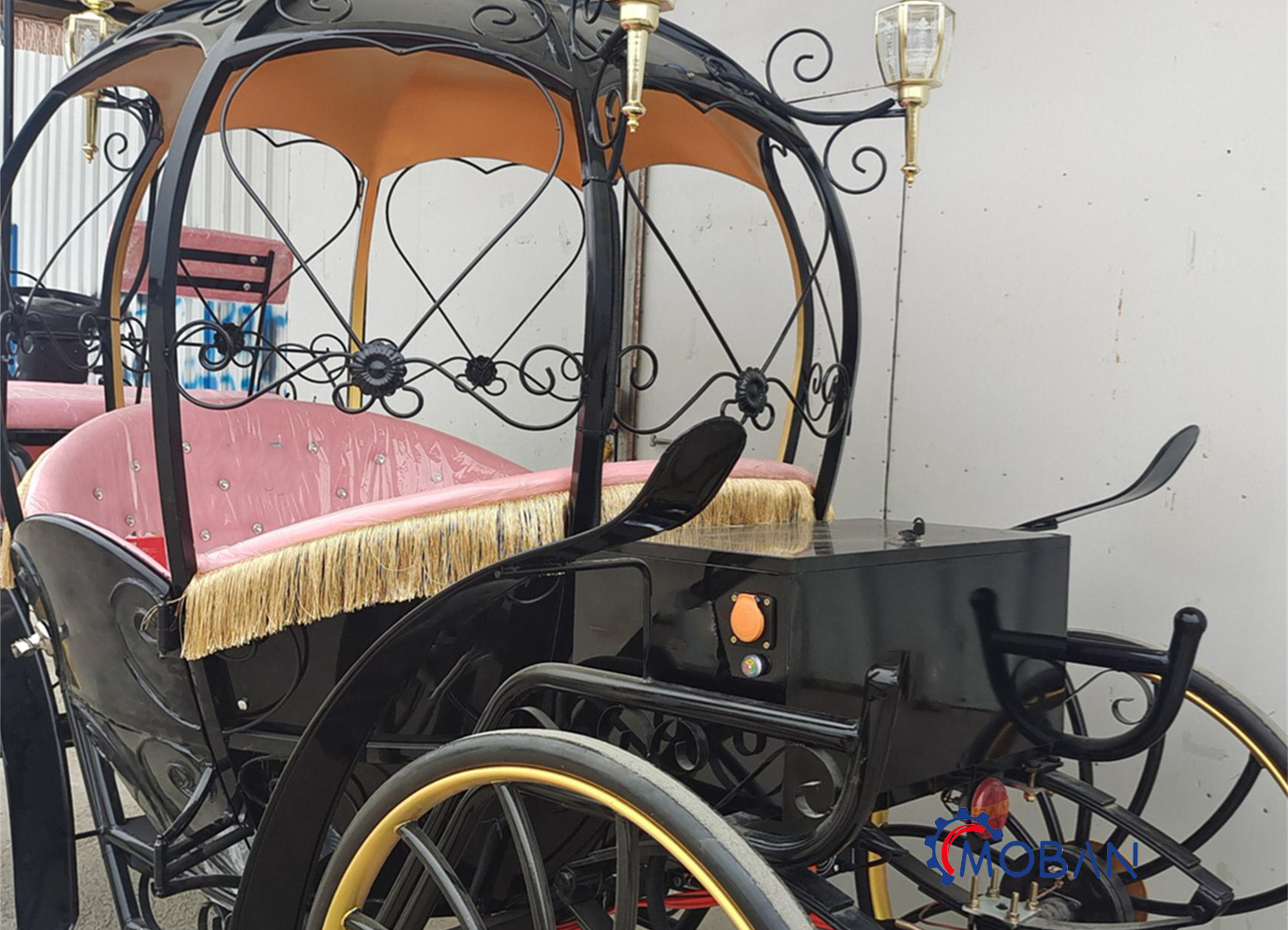 4-wheel marathon horse cart exhibit pumpkin horse carriage buggy cinderella wedding horse carriage for sale