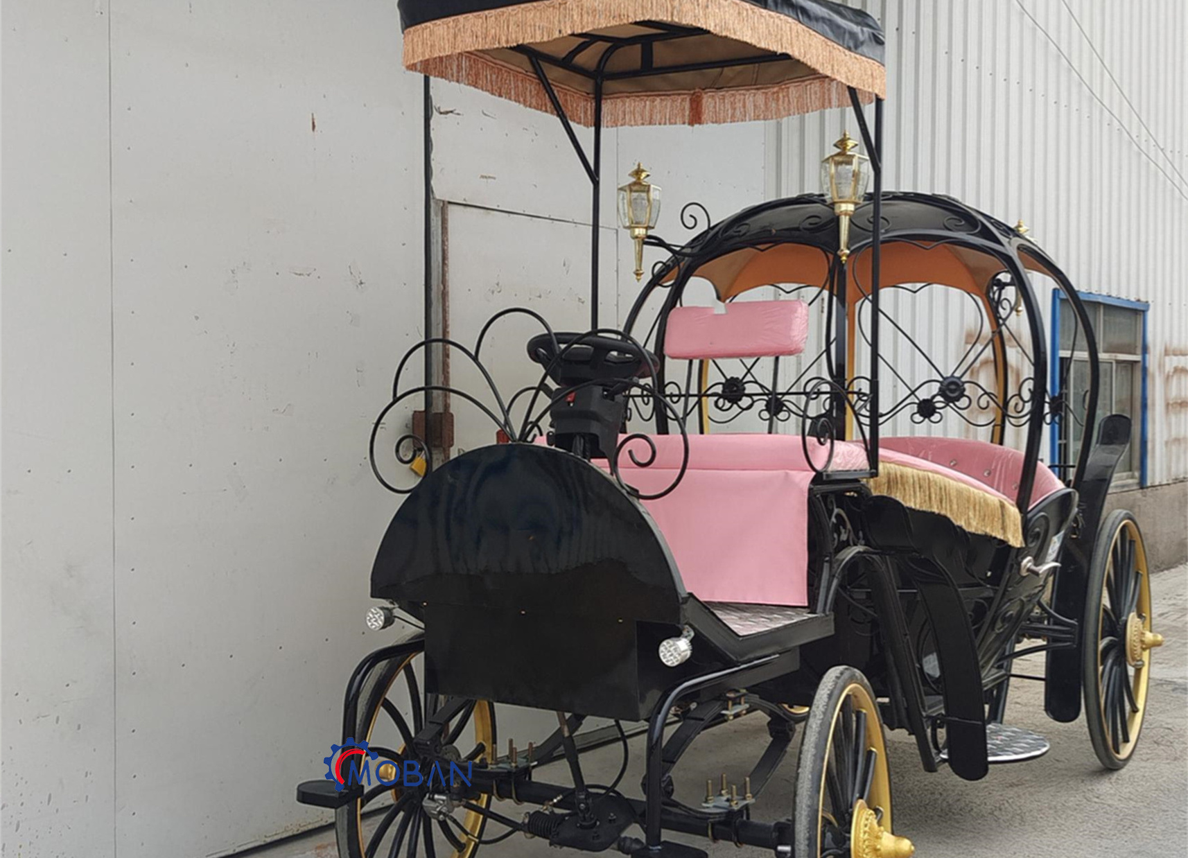 4-wheel marathon horse cart exhibit pumpkin horse carriage buggy cinderella wedding horse carriage for sale