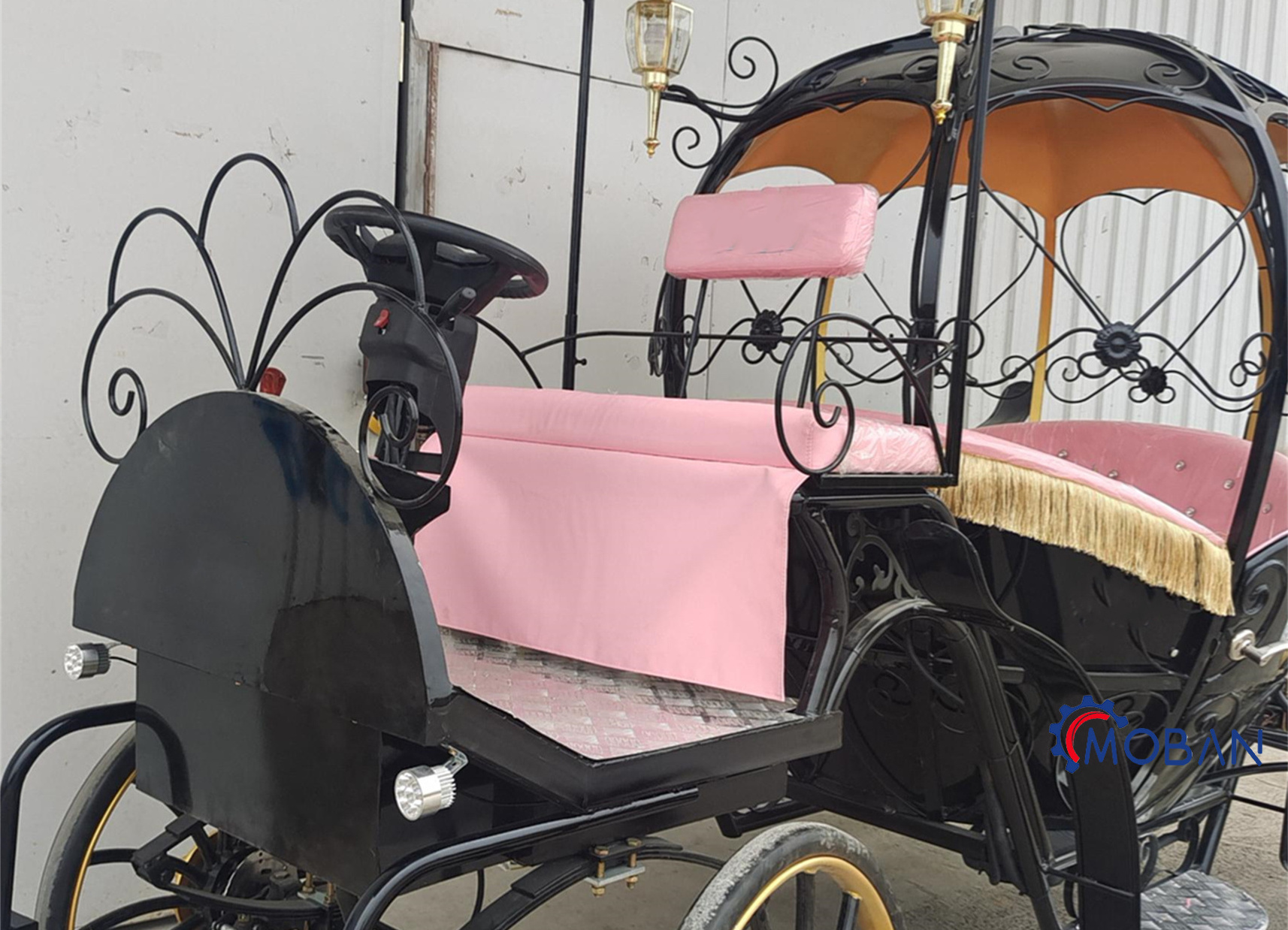 4-wheel marathon horse cart exhibit pumpkin horse carriage buggy cinderella wedding horse carriage for sale