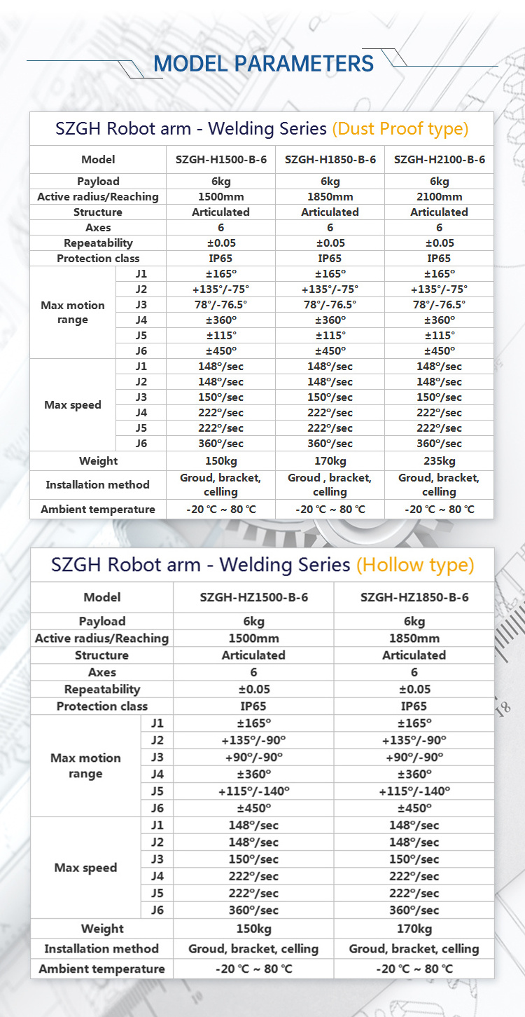 low cost robot arm industrial 6 axis controller robot for TIG/MIG/MAG welding machine robot arm