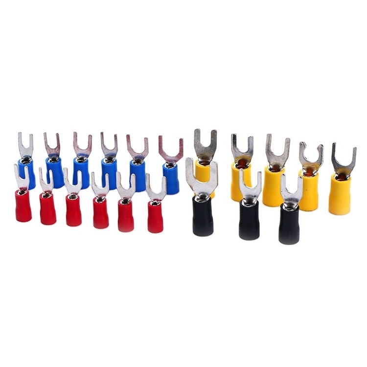 plating tin insulated spade fork cable lug terminal connector Crimp crimping tool Terminals