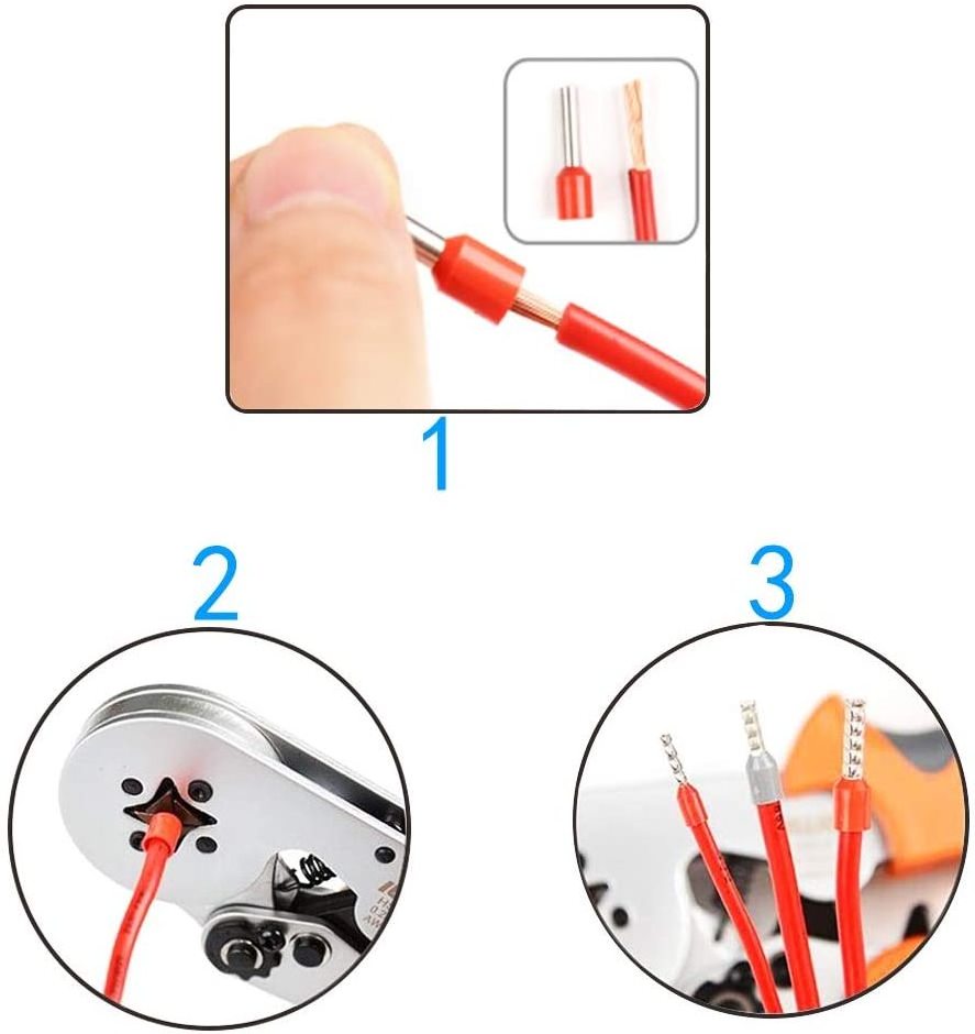 4AWG Gauge bootlace Ferrule Connectors cable  End Terminal Insulated Ferrule copper tube terminals