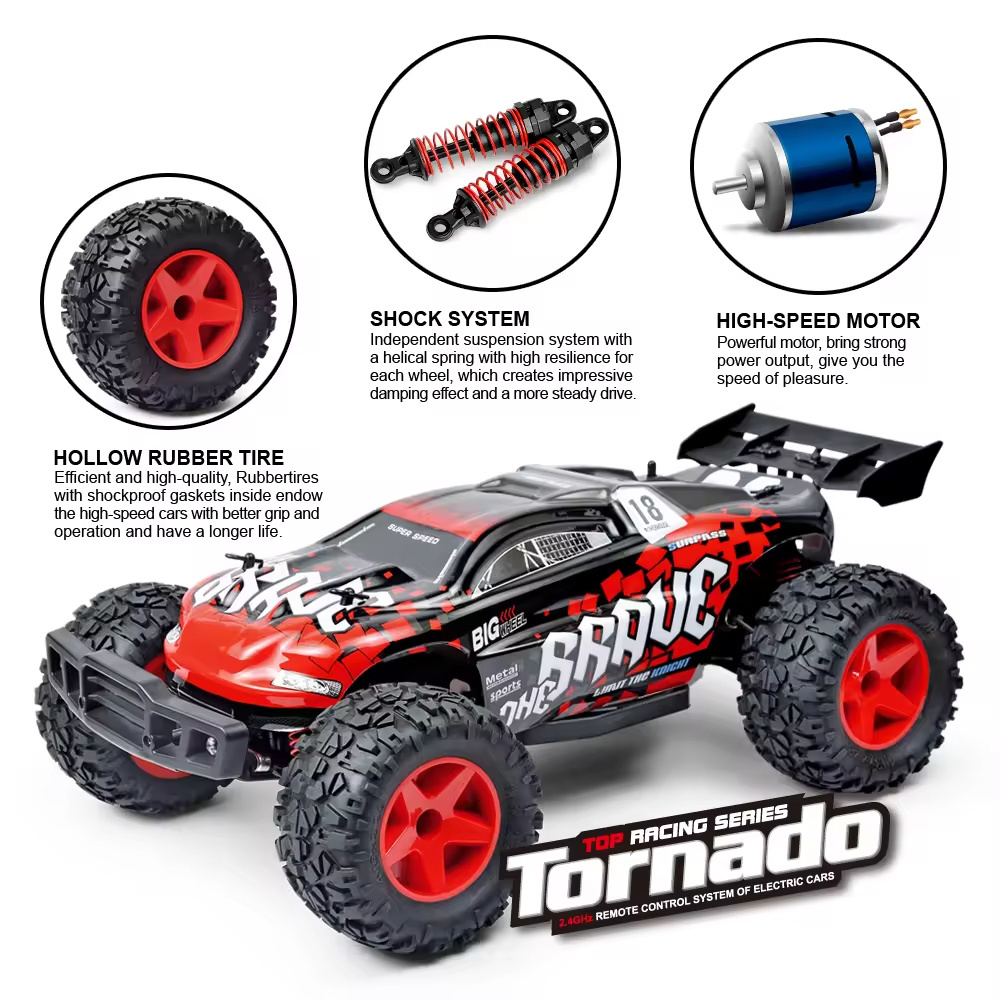 hot sale toys 2.4ghz 4wd remote control 50km/h fastest scale model truck kids rc racing car 1/16 for adults