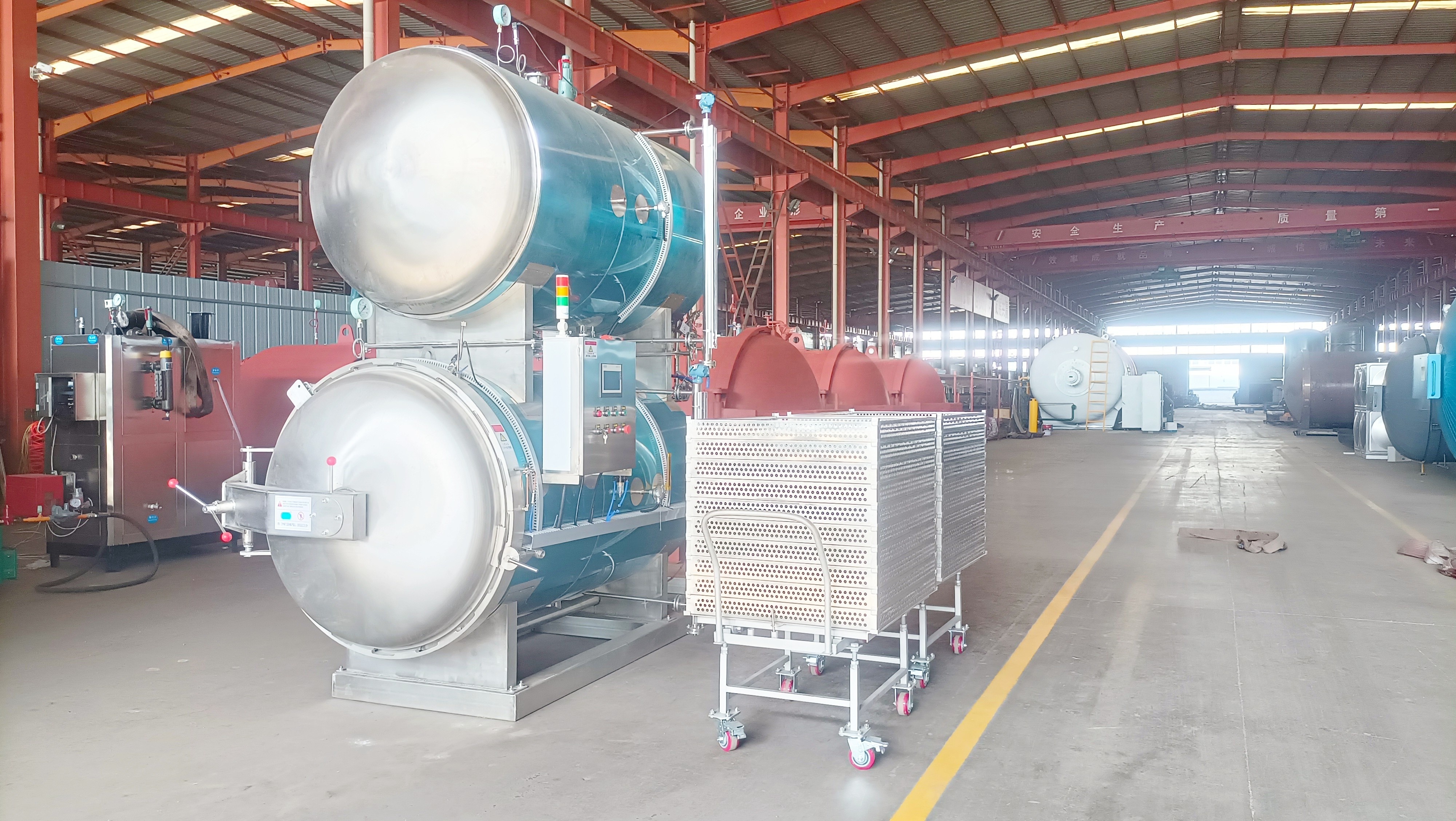 commercial automatic water bathing steam fish canned pouch food sterilizer  retort autoclave processing machine