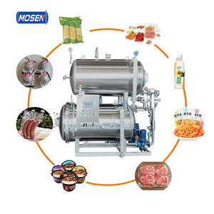 commercial automatic water bathing steam fish canned pouch food sterilizer  retort autoclave processing machine