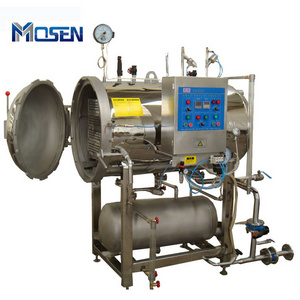 horizontal mini autoclave retort machine water spray retort