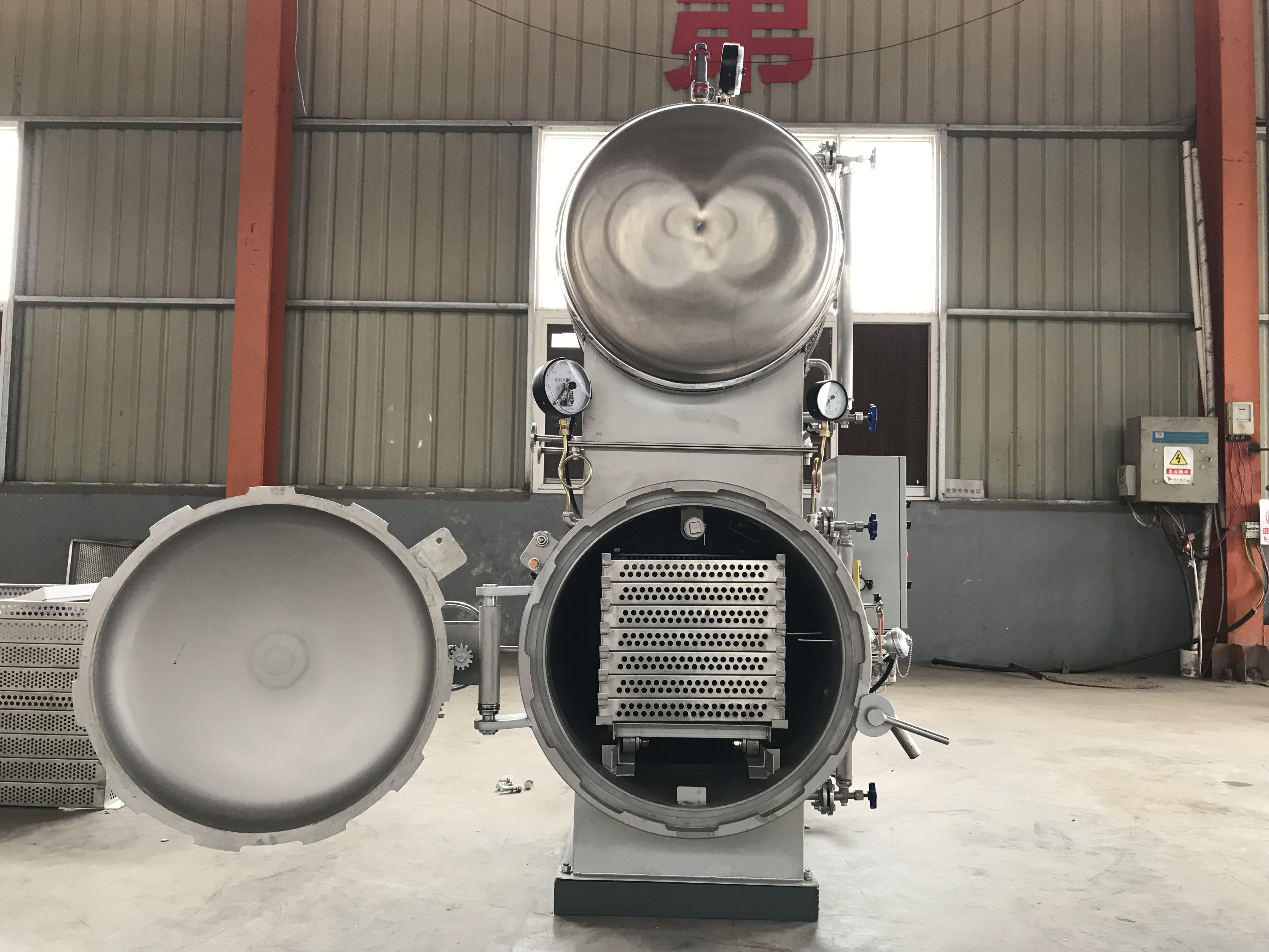 Large Industrial High Pressure Steam 1000L Water Retort Machine Commercial Food Sterilizer Can Autoclave Sterilization Equipment