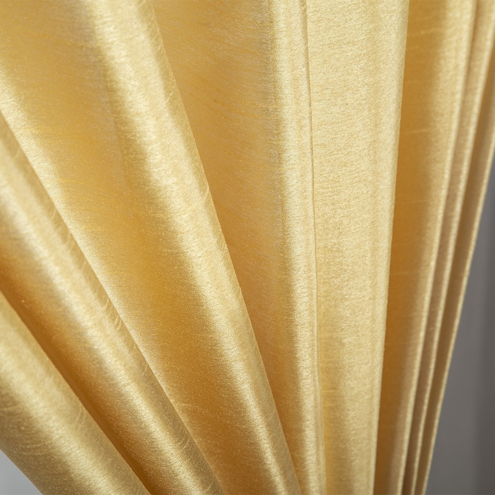 New modern design curtain luxury European valance style ready made gold curtains for the living room bedroom