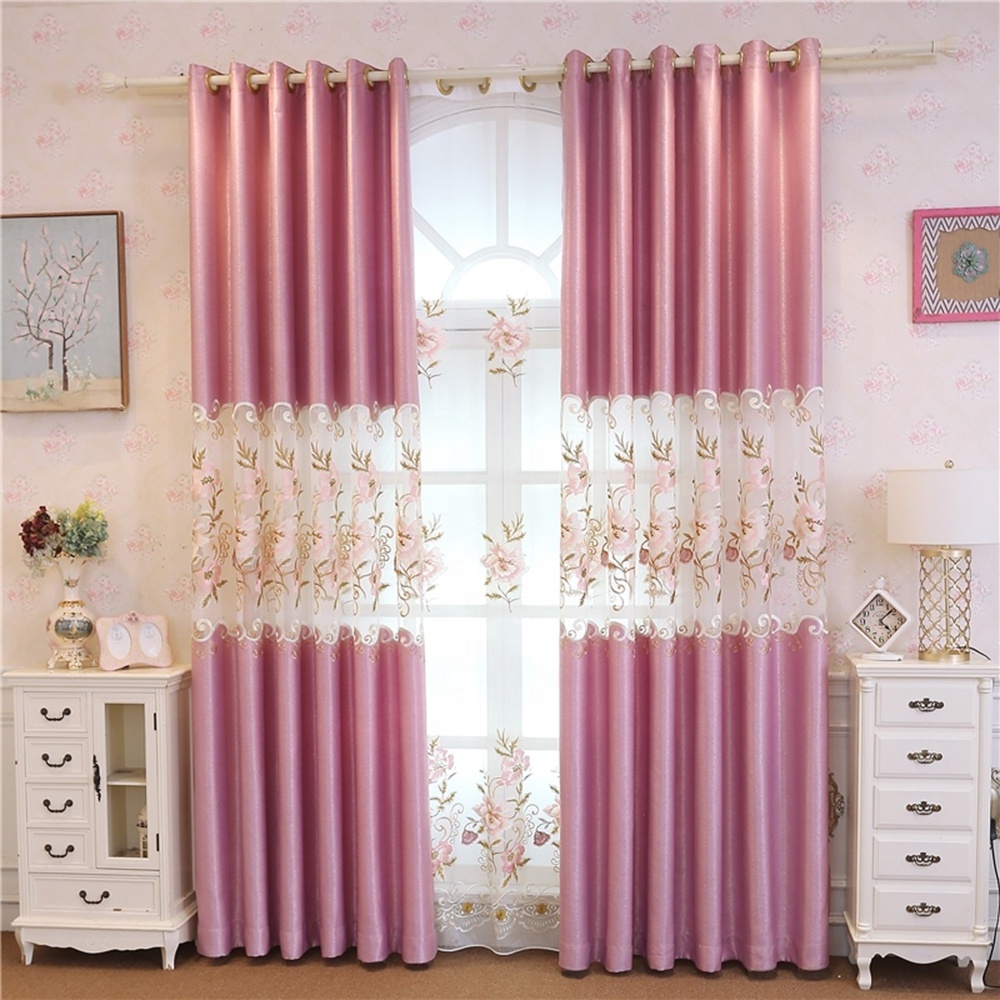 High quality elegant white luxury turkish jacquard embroidered living room curtains with grommet