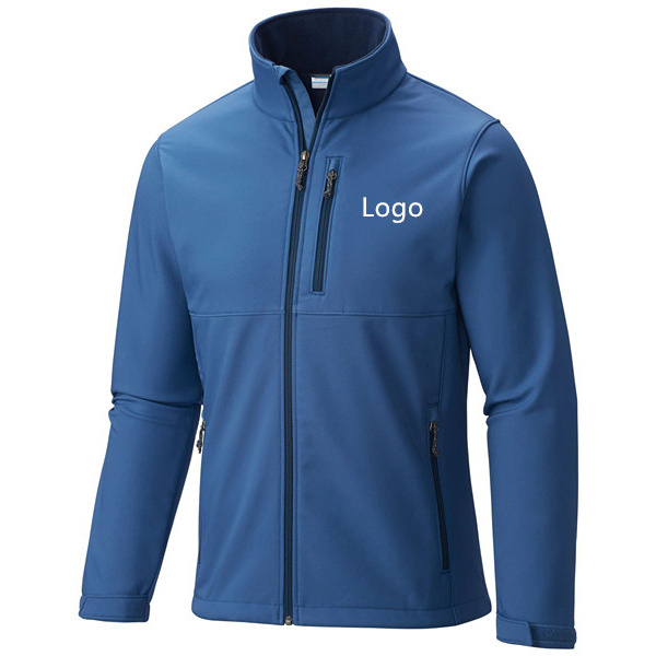 Custom Logo 100% Polyester Outdoor Hunting Wind Breaker Zip Up Jacket Men Winter Thermal Fleece Softshell Jackets