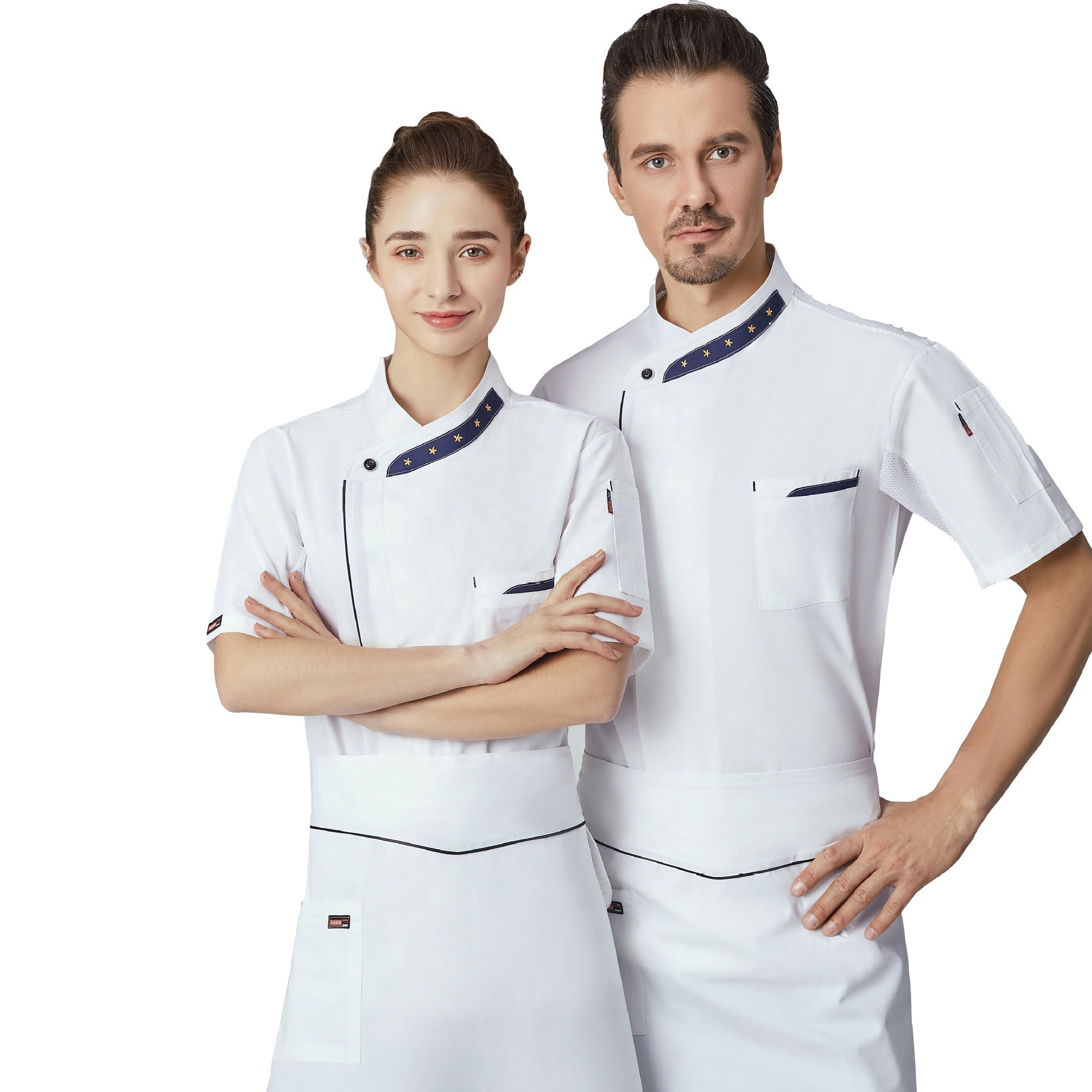 chef coats with mesh underarms restaurant chef uniform hotel kitchen chef jacket short sleeve