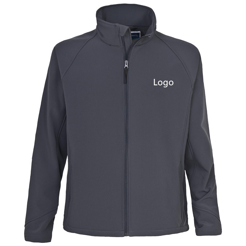 Custom Logo 100% Polyester Outdoor Hunting Wind Breaker Zip Up Jacket Men Winter Thermal Fleece Softshell Jackets