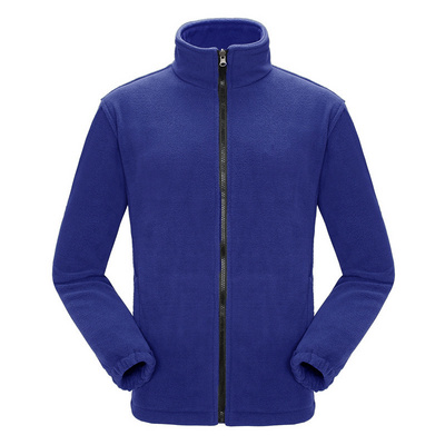 Wholesale Thick Zip Men Winter Jackets Custom double fleece Soft Shell Jackets Fleece Jacket Without Hood