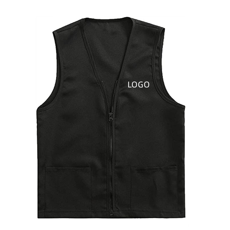 Adult safety target employee volunteer vest volunteer black work activity men's vests waistcoats supermarket clerk workwear