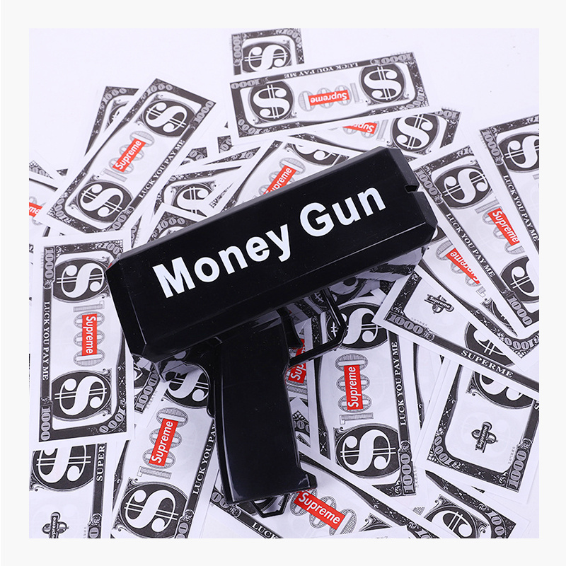 Custom Gold Spray Machine Money Gun Shooter Cash Cannon Rain Flying Color Super Money Gun