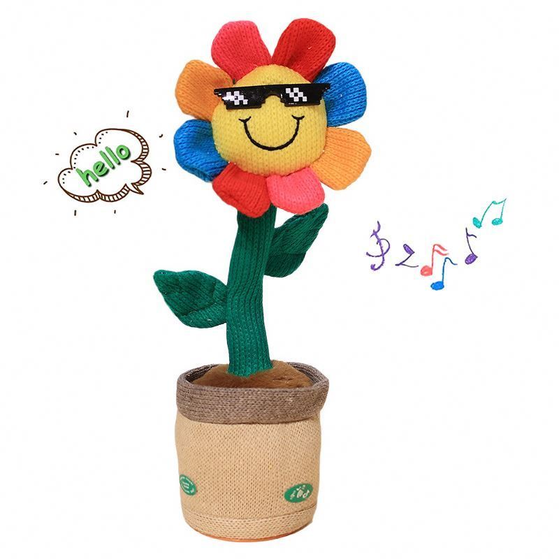 Custom Electronic Cactus Toy Doll Dancing And Singing Dancing Car  Plush Stuffed Animal Monkey Cactus Toy For Kids