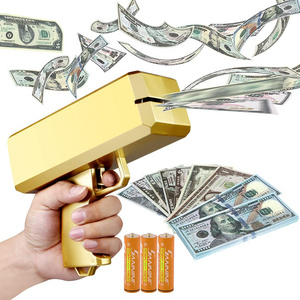 Custom Gold Spray Machine Money Gun Shooter Cash Cannon Rain Flying Color Super Money Gun