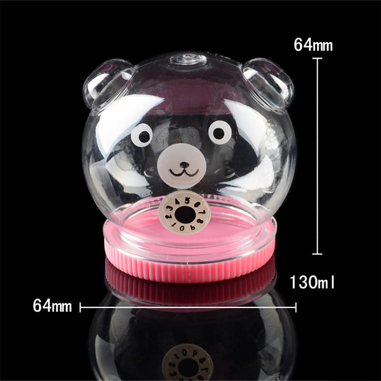 2019 education scented wholesale slime accessories round bear container slime container