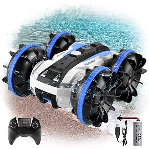 Mini Cheap Rc Car Amphibious Vehicle Waterproof All Terrain 4Wd Land Water Tunt Boat Toys Rc Car Amphibious For Sale