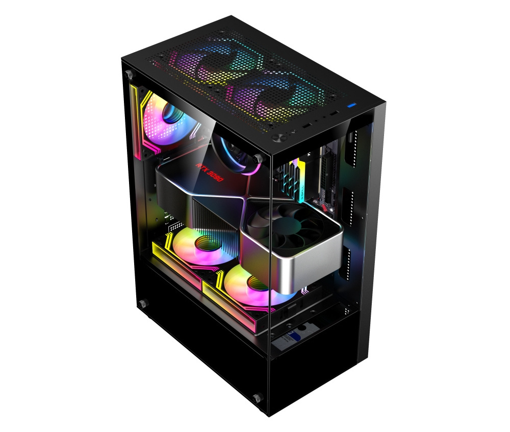 Wholesale Clear Computer Case Desktop Gaming Case PC Computer CPU Cabinet