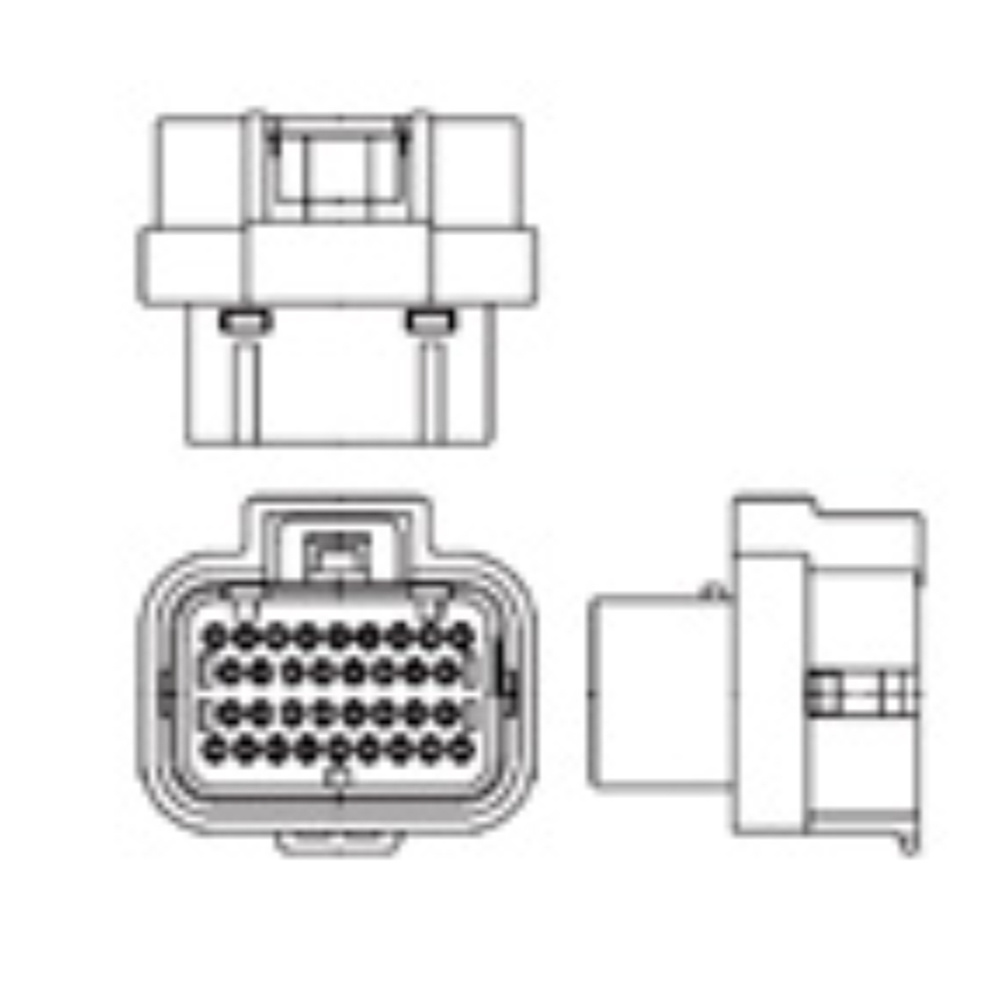 26 pin 1473416-2 Car Starter Wire Harness Socket ECU Connector