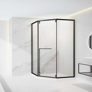 Foshan shower room factory sells no glass accessories, and the Vietnamese market sells well 135-degree sliding door popa Hanoi.