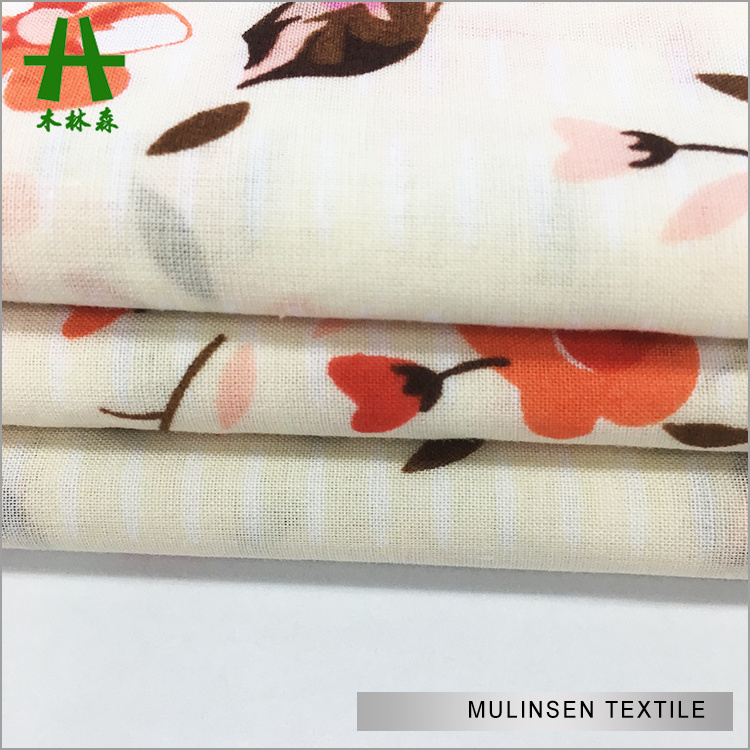 Mulinsen Textile High Quality Woven Pigment Printing 60s*60s Swiss Cotton Voile Fabric for Garment