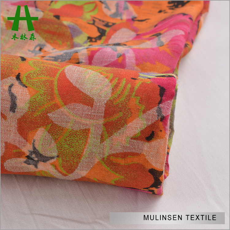 Mulinsen Textile High Quality 80s Voile Printed Cotton Fabric Japanese