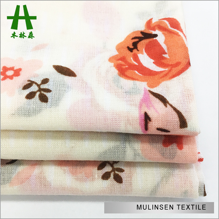 Mulinsen Textile High Quality Woven Pigment Printing 60s*60s Swiss Cotton Voile Fabric for Garment