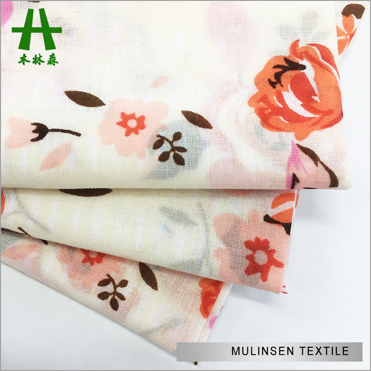 Mulinsen Textile High Quality Woven Pigment Printing 60s*60s Swiss Cotton Voile Fabric for Garment