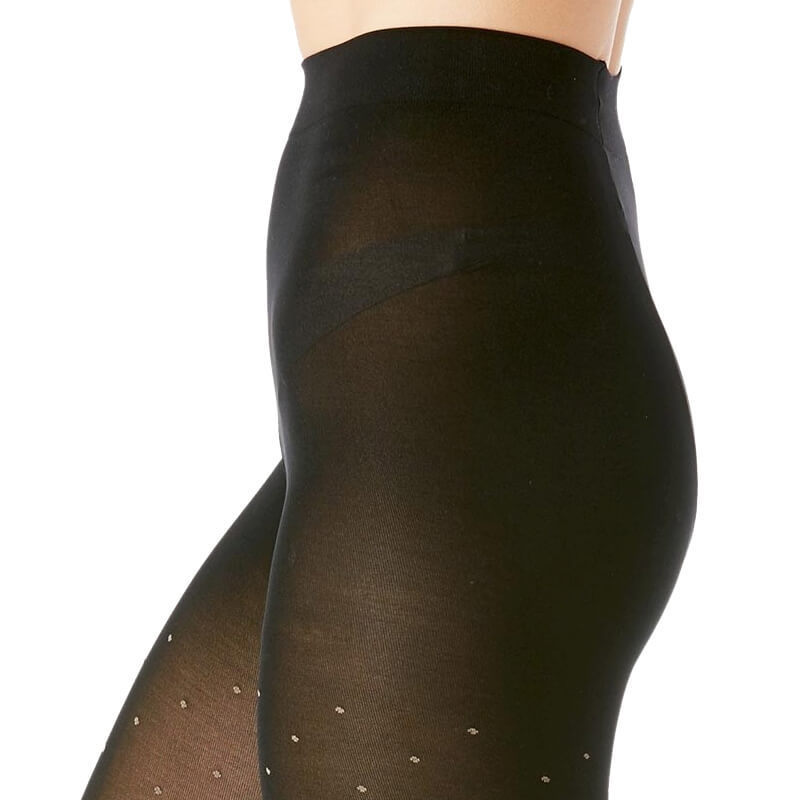 Sexy High Waist Sheer Black Polka Dot Tights for Womens