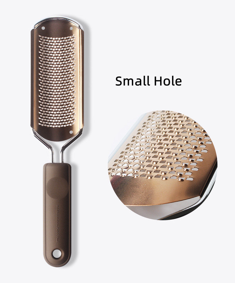 Hot Selling Foot Rasp and Scrubber Foot Scraper for Dead Hard Skin Foot File Callus Remover Feet Care Tool with gold plating