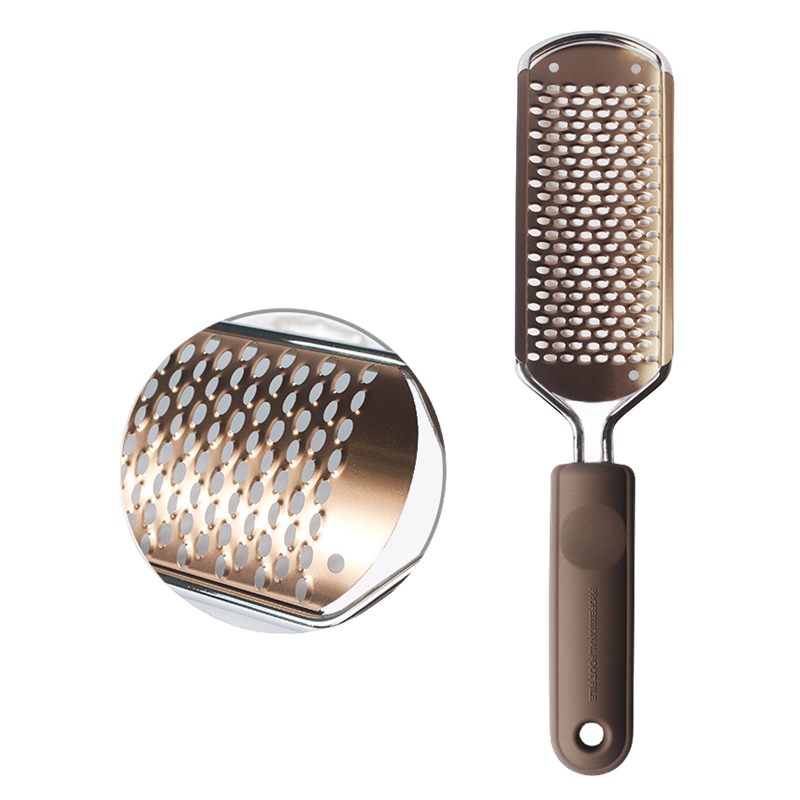 Hot Selling Foot Rasp and Scrubber Foot Scraper for Dead Hard Skin Foot File Callus Remover Feet Care Tool with gold plating