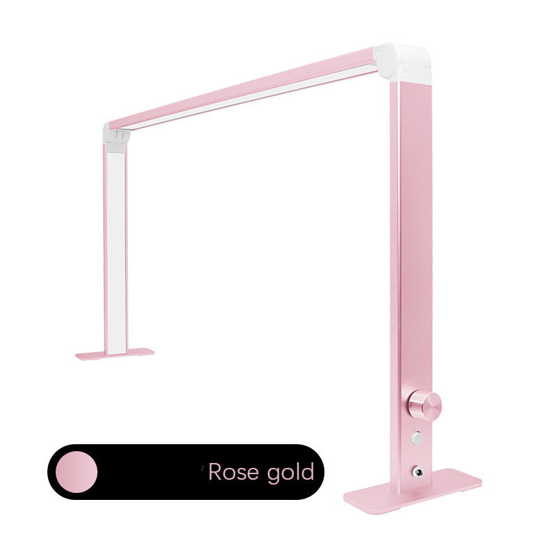 Free logo foldable square led nail lamp pink black table desk half moon light lamp for salon lashes