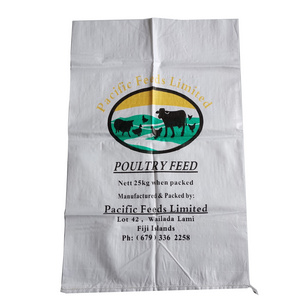 50kg Durable pp Woven Animal Feed Bag for Rice Flour Seeds Corn with Offset Printing for Agriculture