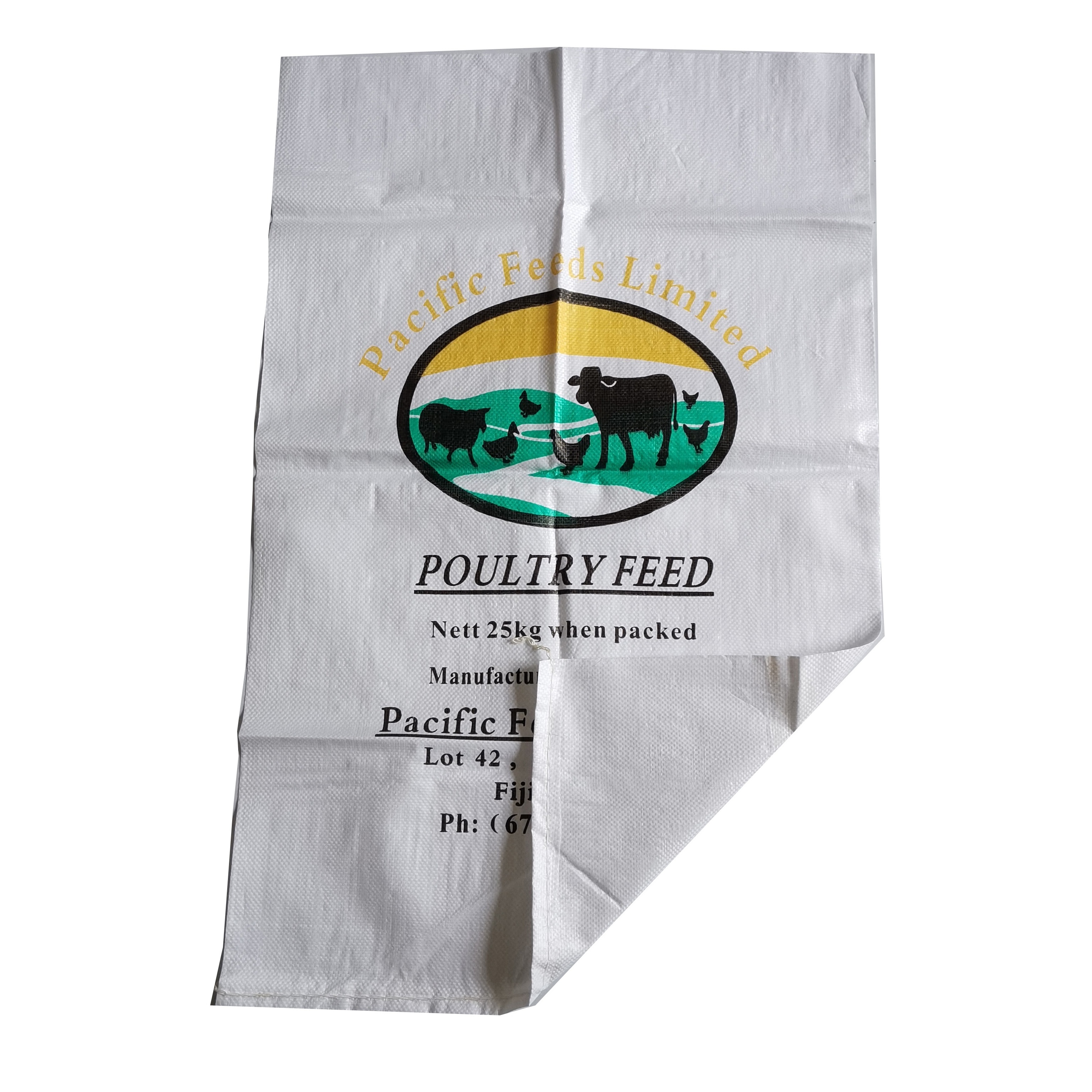 50kg Durable pp Woven Animal Feed Bag for Rice Flour Seeds Corn with Offset Printing for Agriculture