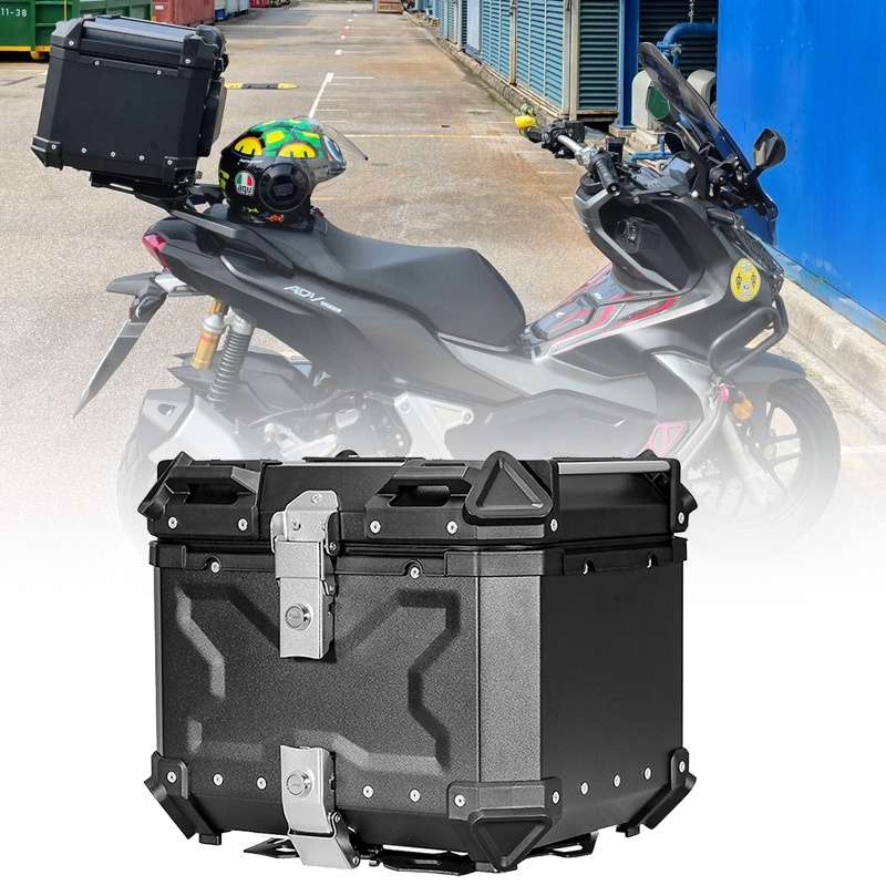 36L/45L/55L/65L/80L/100L Waterproof delivery tail box motorcycle aluminum trunk top case box for motorcycle