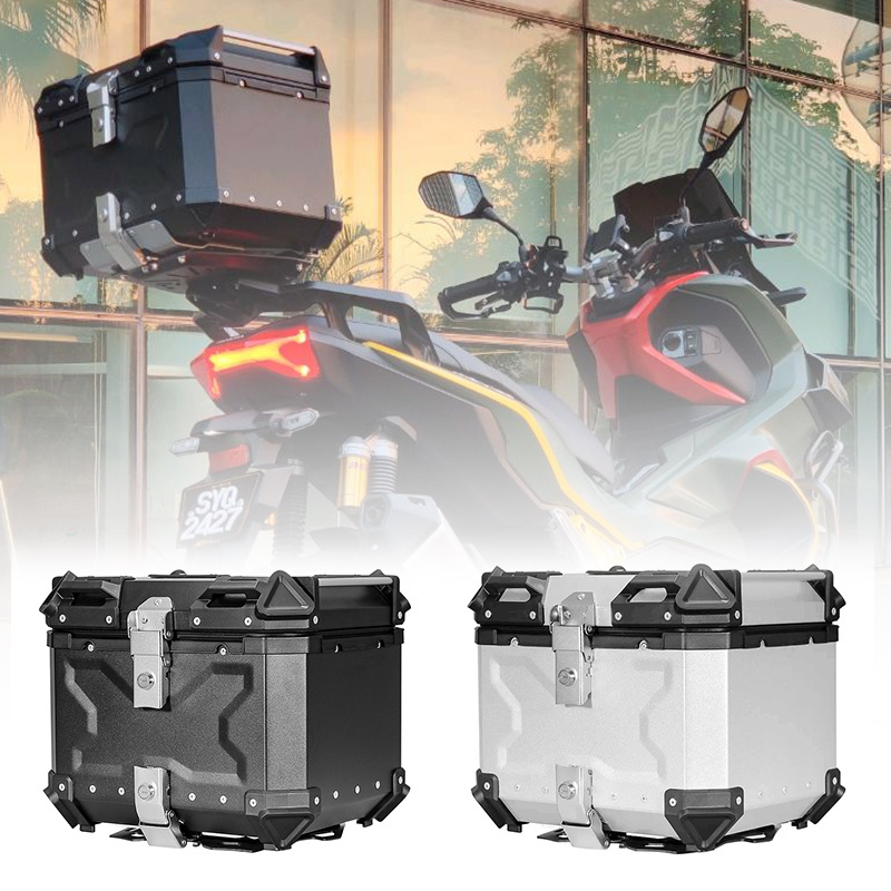 36L/45L/55L/65L/80L/100L Waterproof delivery tail box motorcycle aluminum trunk top case box for motorcycle